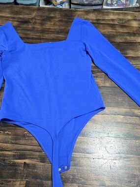 Aritzia Royal Blue Long Sleeve Bodysuit